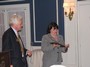 New Bedford President Sarah Lamothe accepts District awards for Membership Growth and Community Service